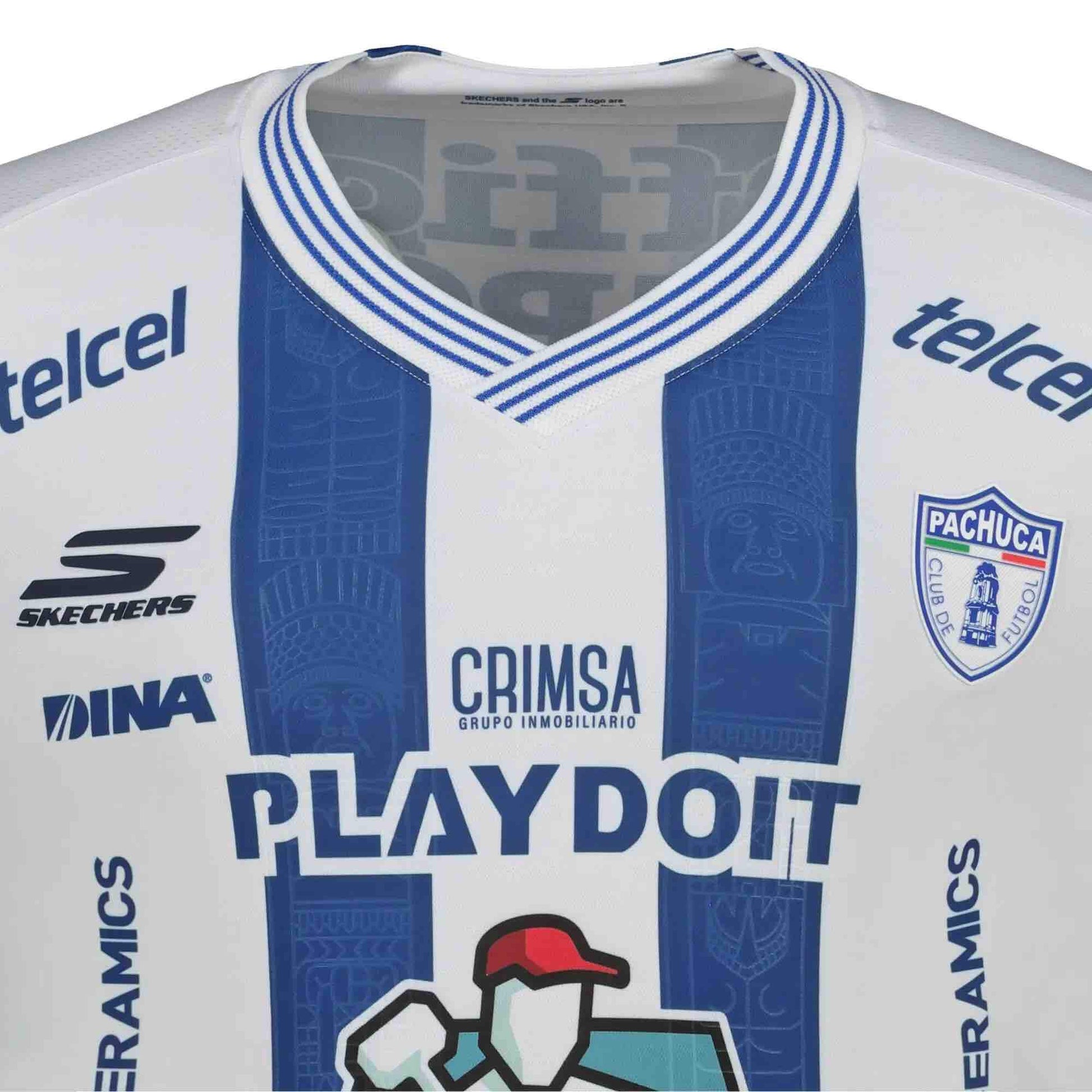 Skechers 2026-27 Pachuca Men's Authentic Home Soccer Jersey (Detail 1)