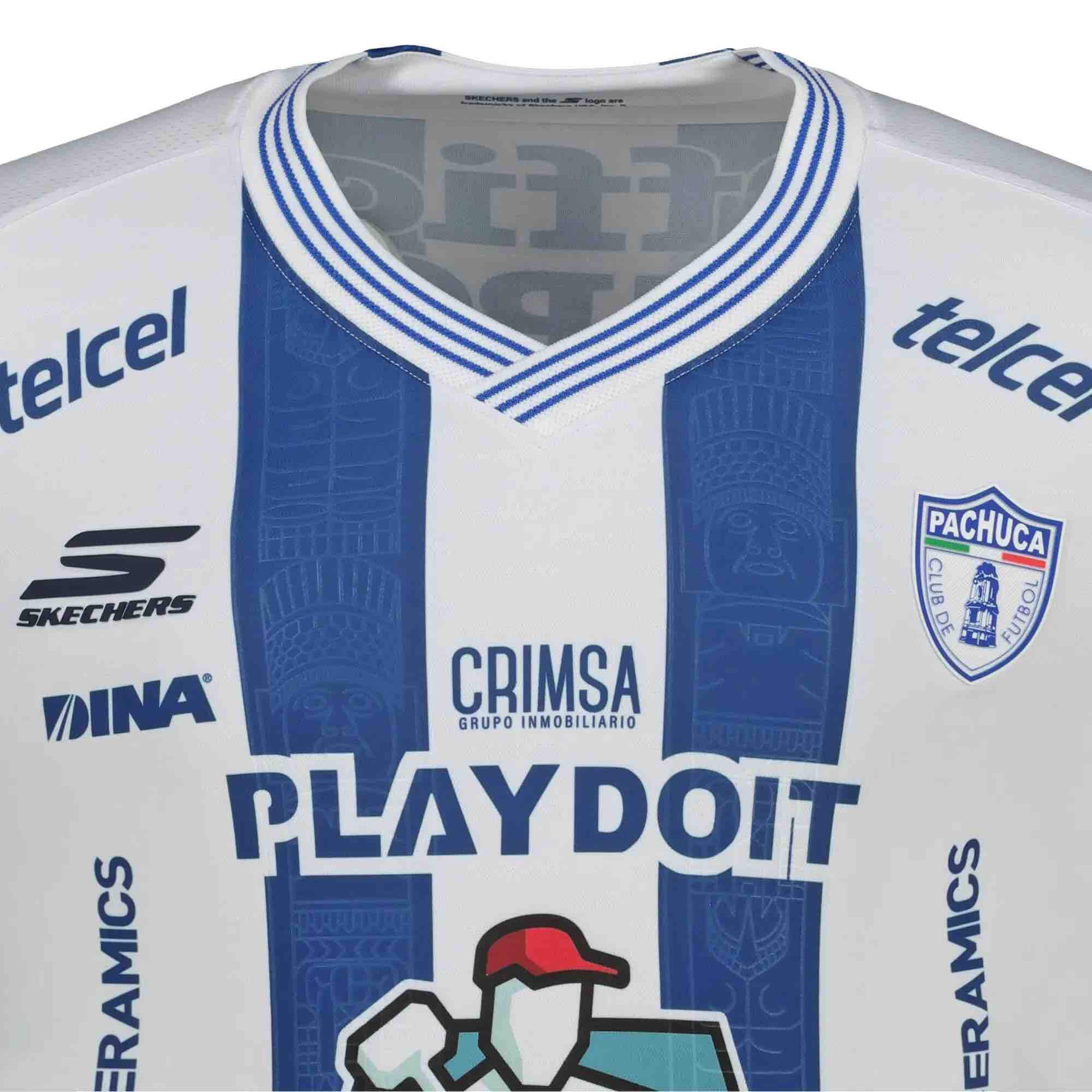 Skechers 2026-27 Pachuca Men's Authentic Home Soccer Jersey (Detail 1)