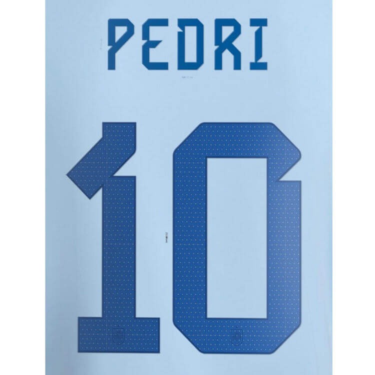 Spain 2022-23 Away Pedri #10 Jersey Name Set (Back)