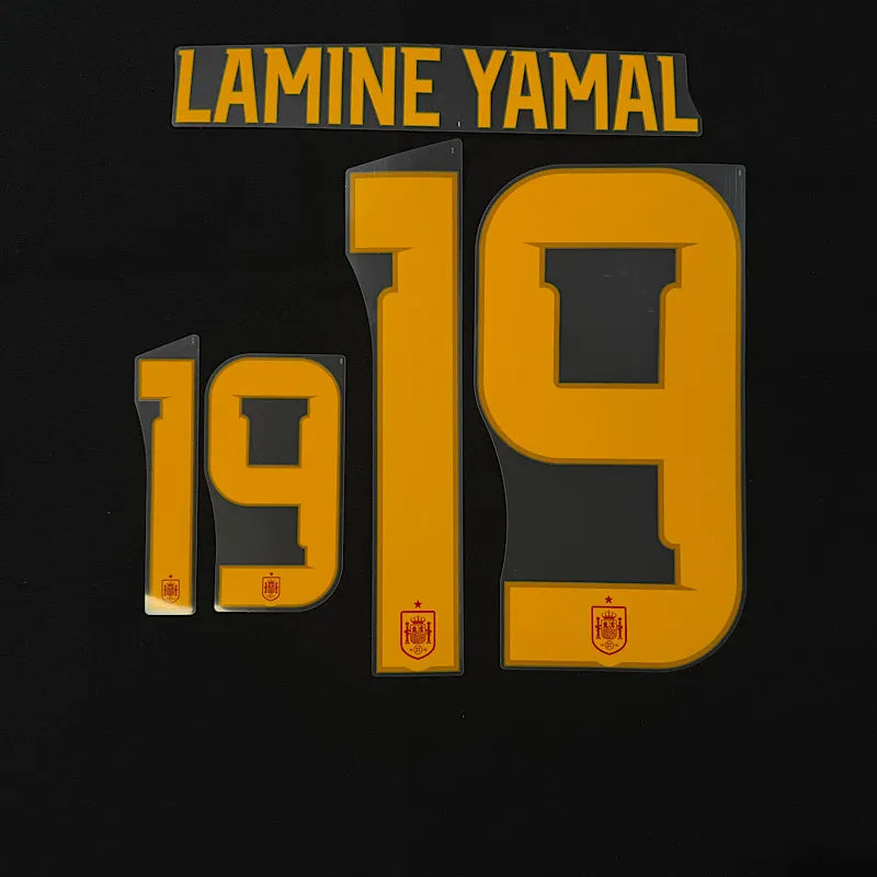 Spain 2026- Home LAMINE YAMAL #19 Youth Jersey Name Set