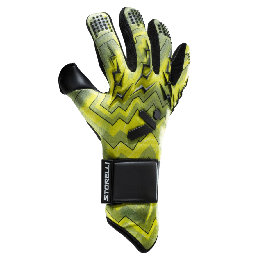 Storelli Lightning Storm Finger Spine Protection Goalkeeper Gloves Yellow (Single - Outer)