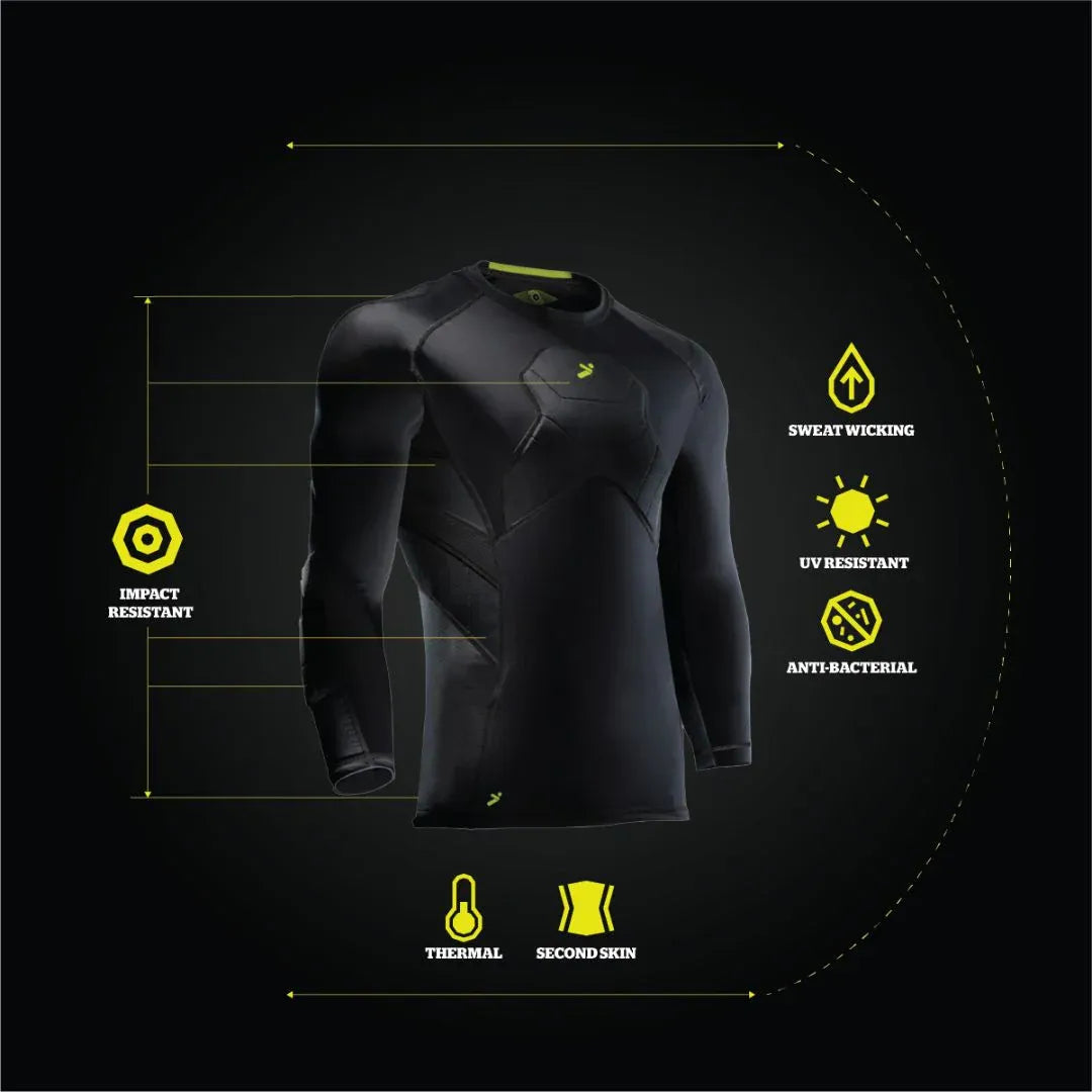 Storelli Youth Bodyshield Goalkeeper 3_4 Undershirt (Features)