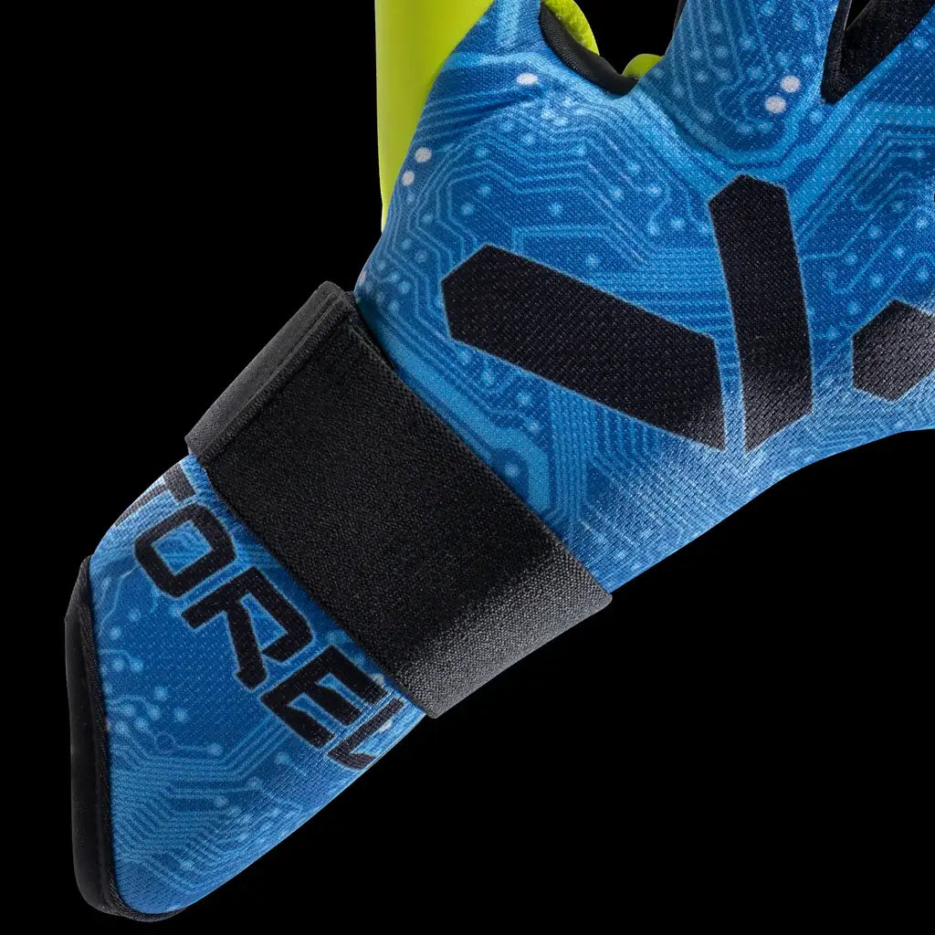 Storelli Youth Gladiator Challenger FS Goalkeeper Gloves Blue Circuit (Detail 2)