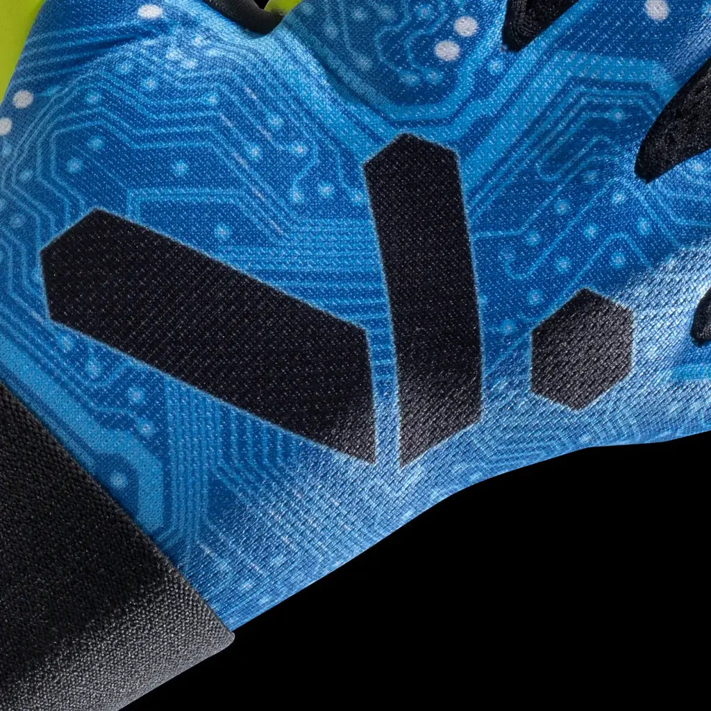 Storelli Youth Gladiator Challenger FS Goalkeeper Gloves Blue Circuit (Detail 3)