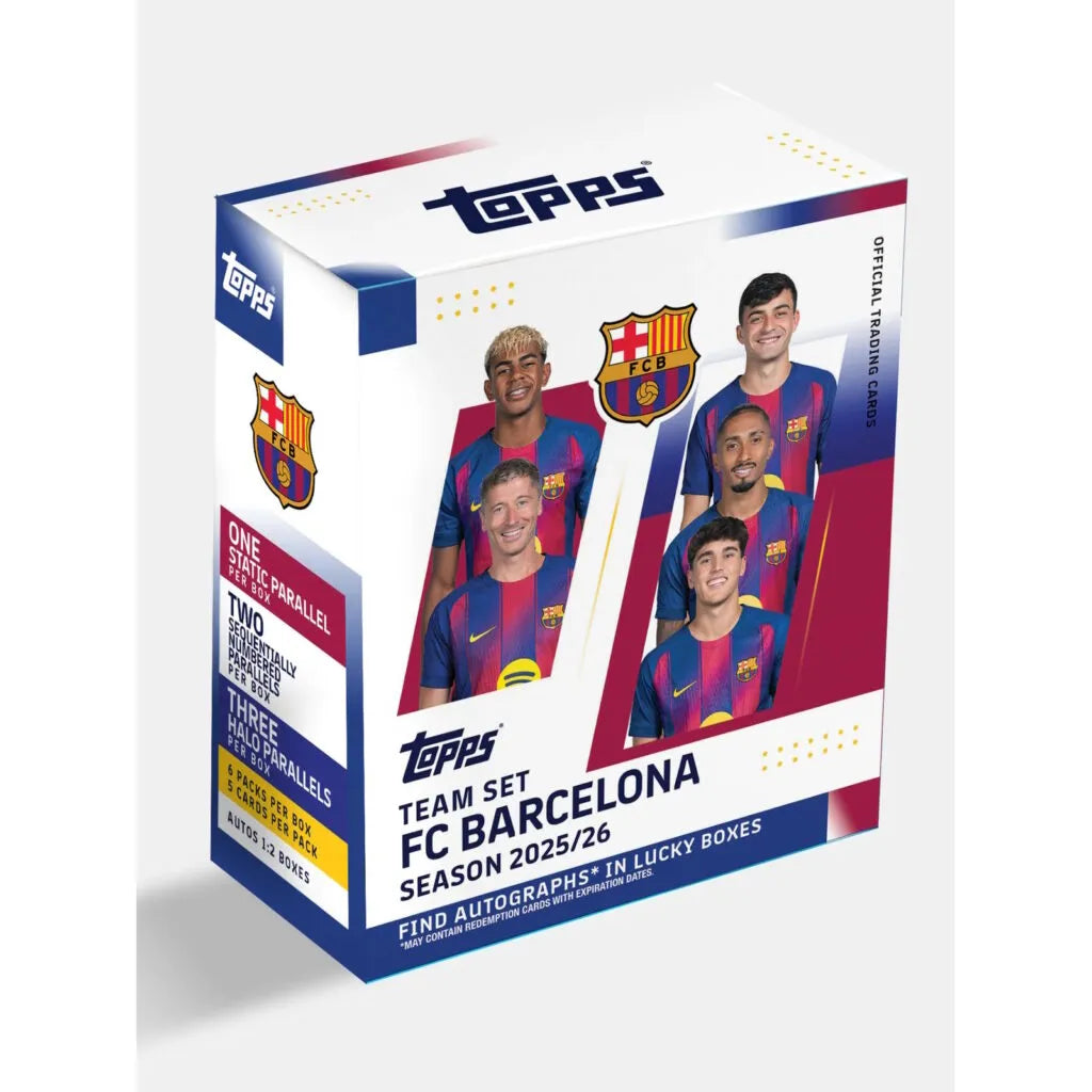 Topps 2025-26 Barcelona Team Set Box (30 Cards) (Lateral - Front)