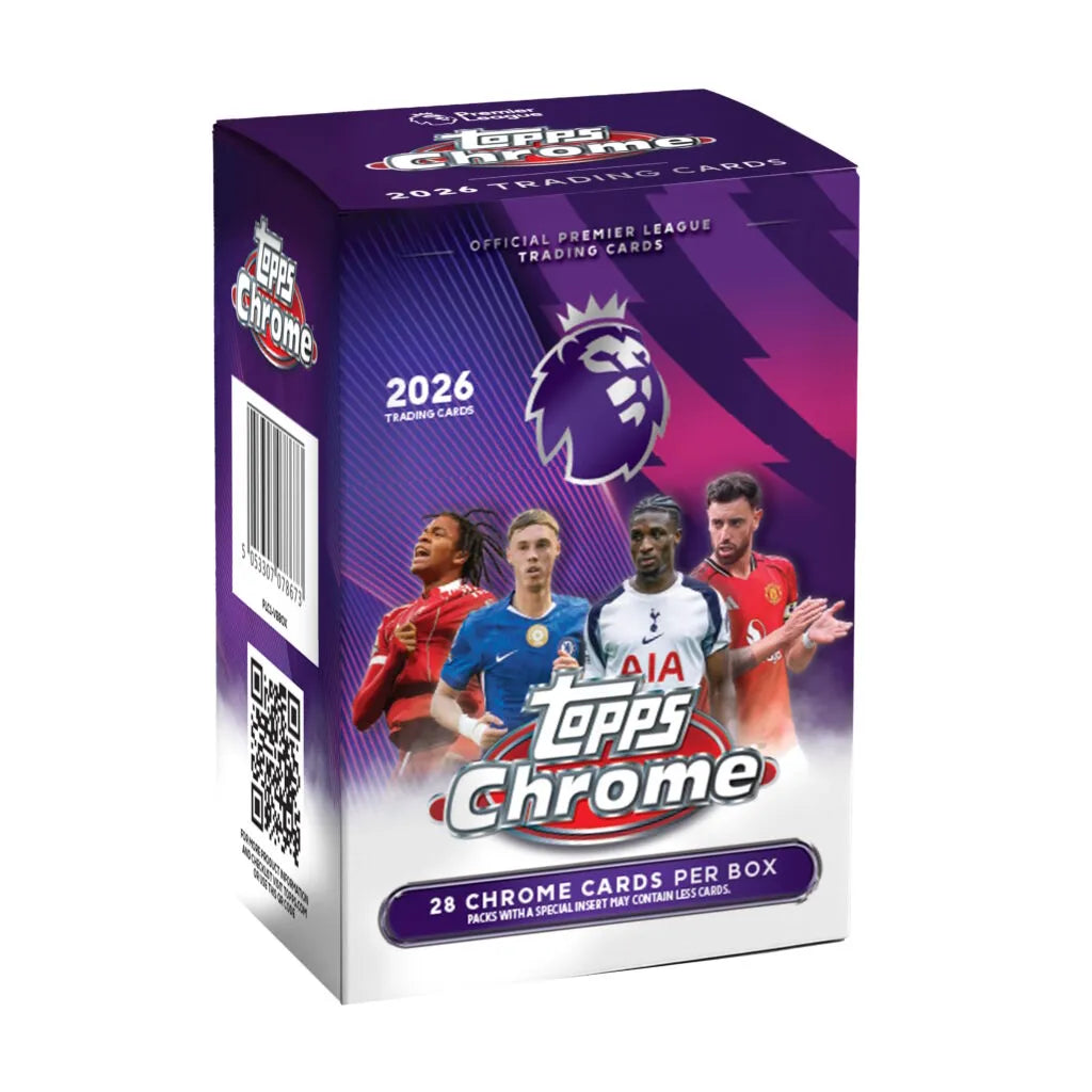 Topps 2025-26 Chrome Premier League Cards Blaster BOX (7 Packs Each) (Lateral - Front)