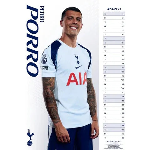 Tottenham 2026 Official Calendar (Month)