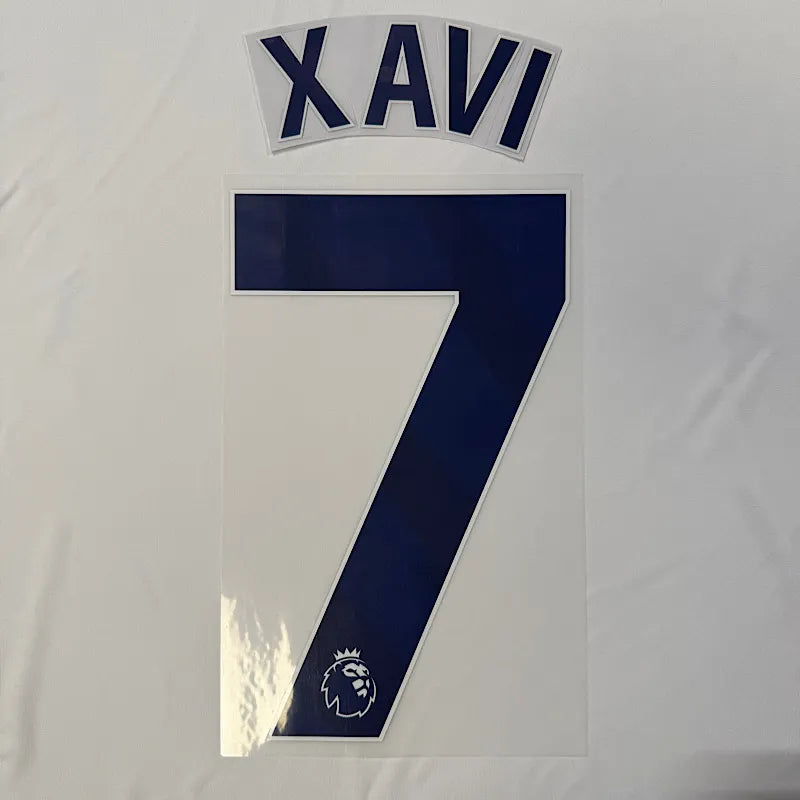 Tottenham 2025-Home Xavi #7 Jersey Name Set-Navy