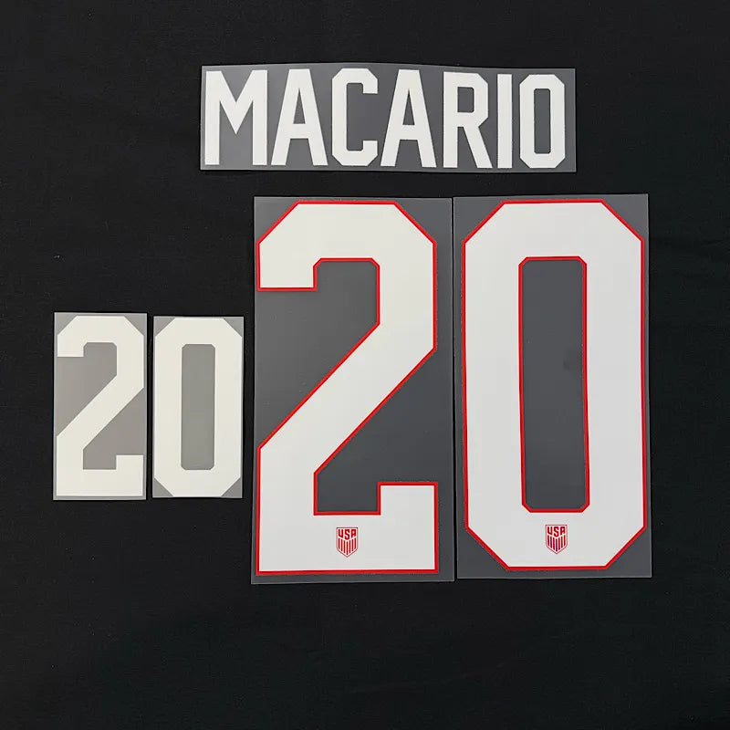 USA 2025 Away Women's MACARIO Official Name Set 8"