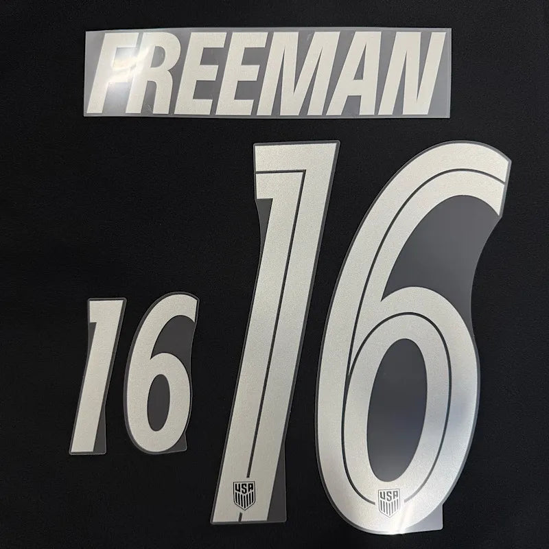 USMNT 2026-Away FREEMAN #16 Official Name Set