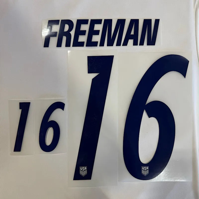 USMNT 2026-Home FREEMAN #16 Official Name Set