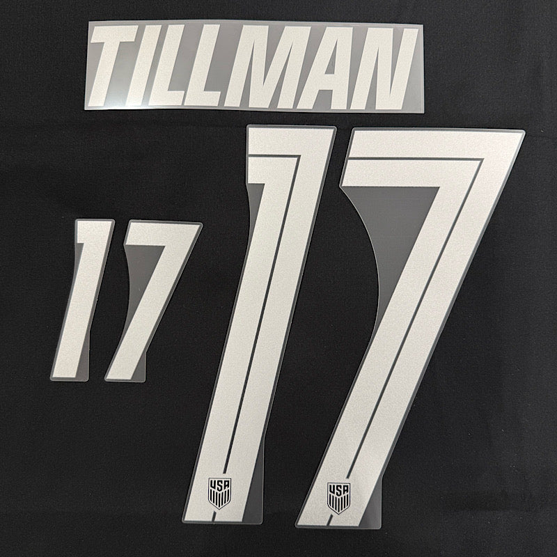 USMNT 2026- Away TILMAN #17 Official Name Set