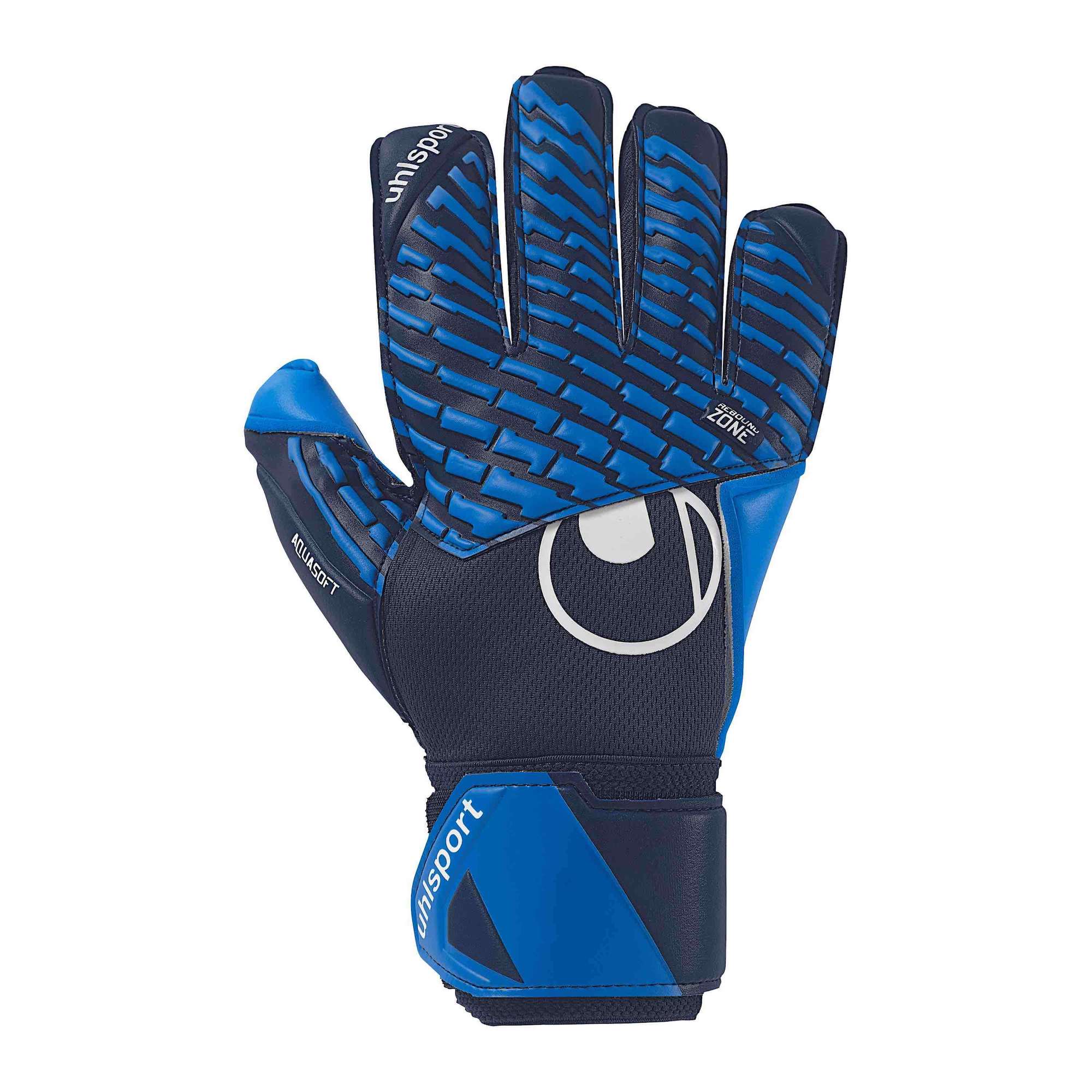 Uhlsport Aquasoft CL Goalkeeper Gloves Royal Blue/Navy (Single - Outer)