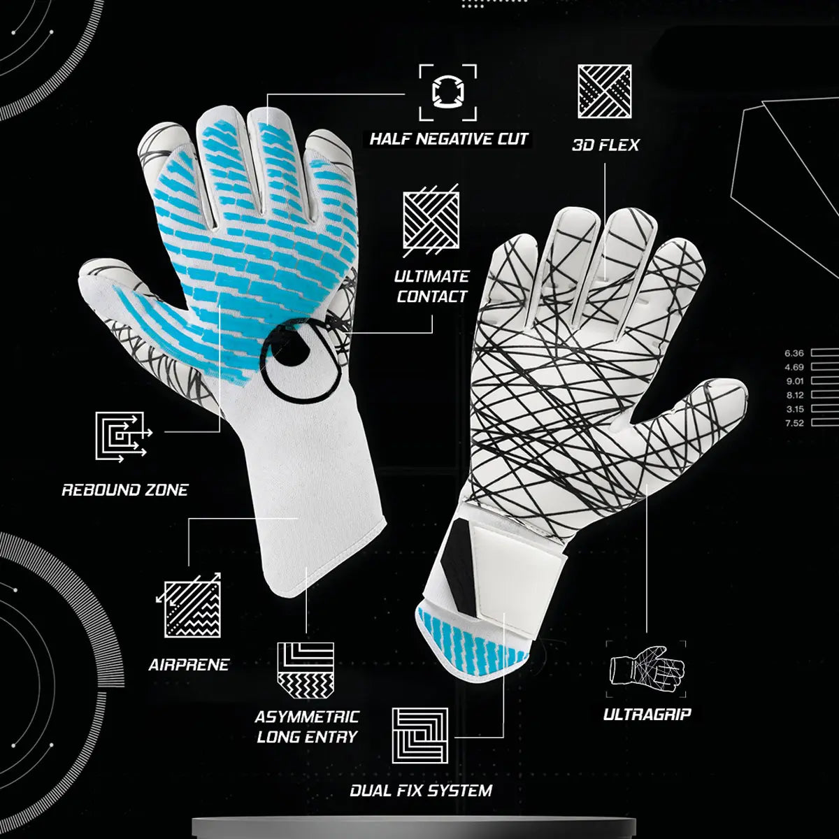 Uhlsport Cybertec Ultragrip HN Goalkeeper Gloves (Features)