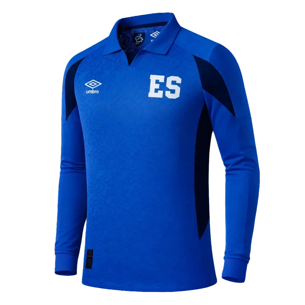 Umbro 2026-27 El Salvador Men's Authentic Home Long-Sleeve Soccer Jersey