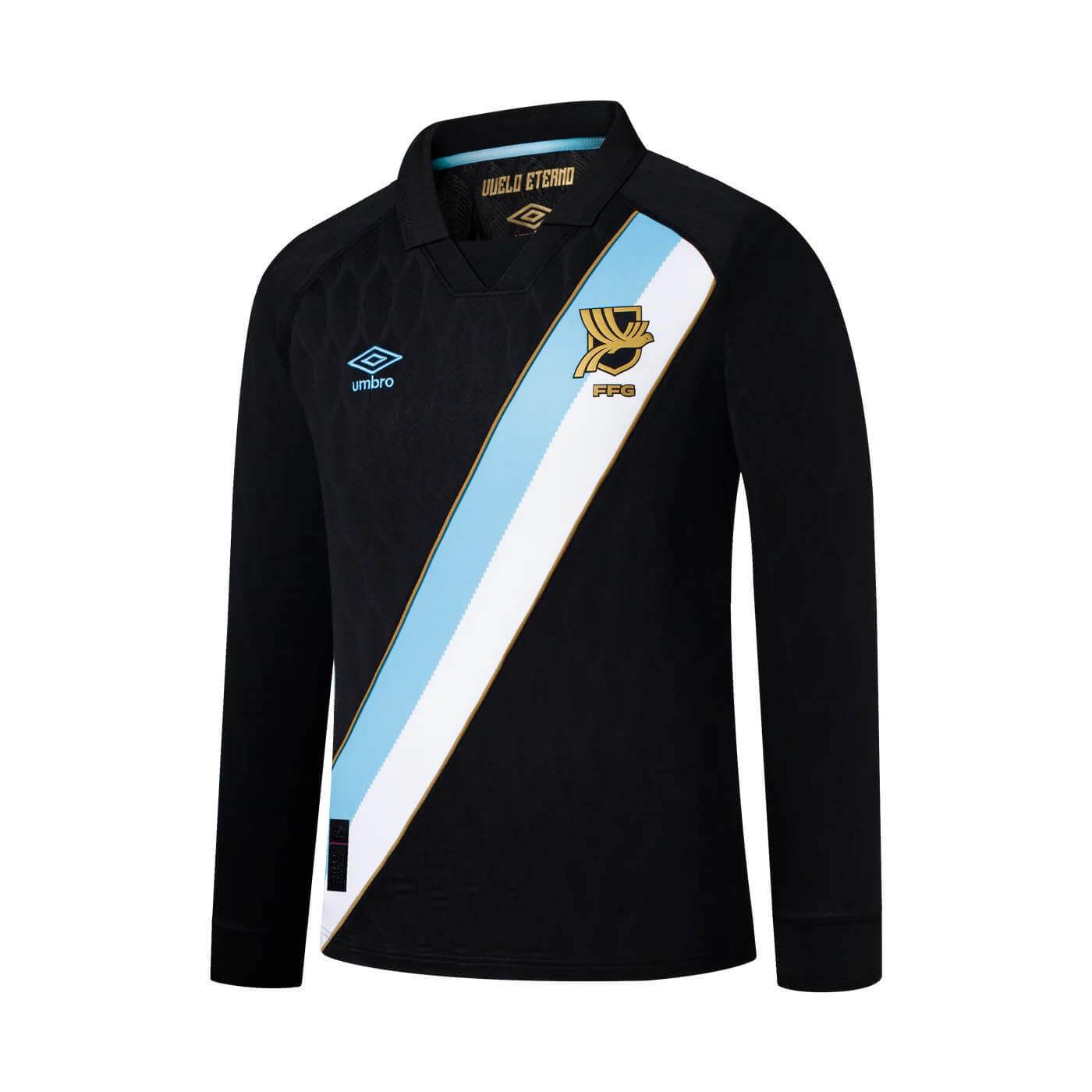 Umbro 2026-27 Guatemala Men's Authentic Away Long-Sleeve Soccer Jersey (Lateral - Front)