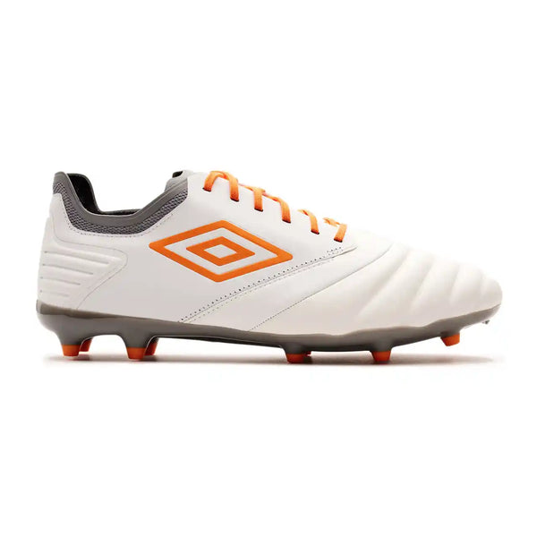 Umbro Tocco Premier FG - White-Grey-Orange Soccer Cleats