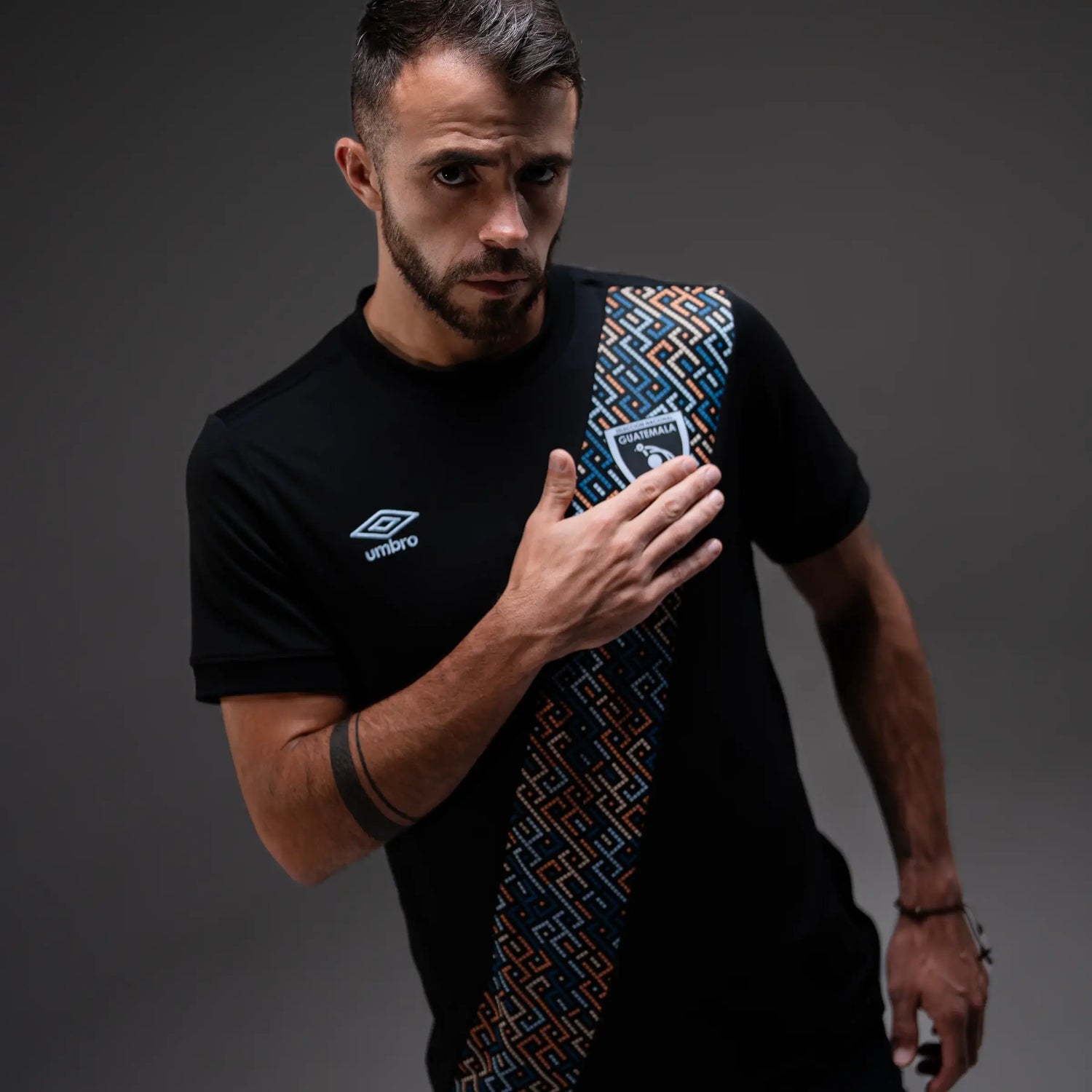 Umbro 2025-26 Guatemala Men's Stadium Third Soccer Jersey (Model - Front)