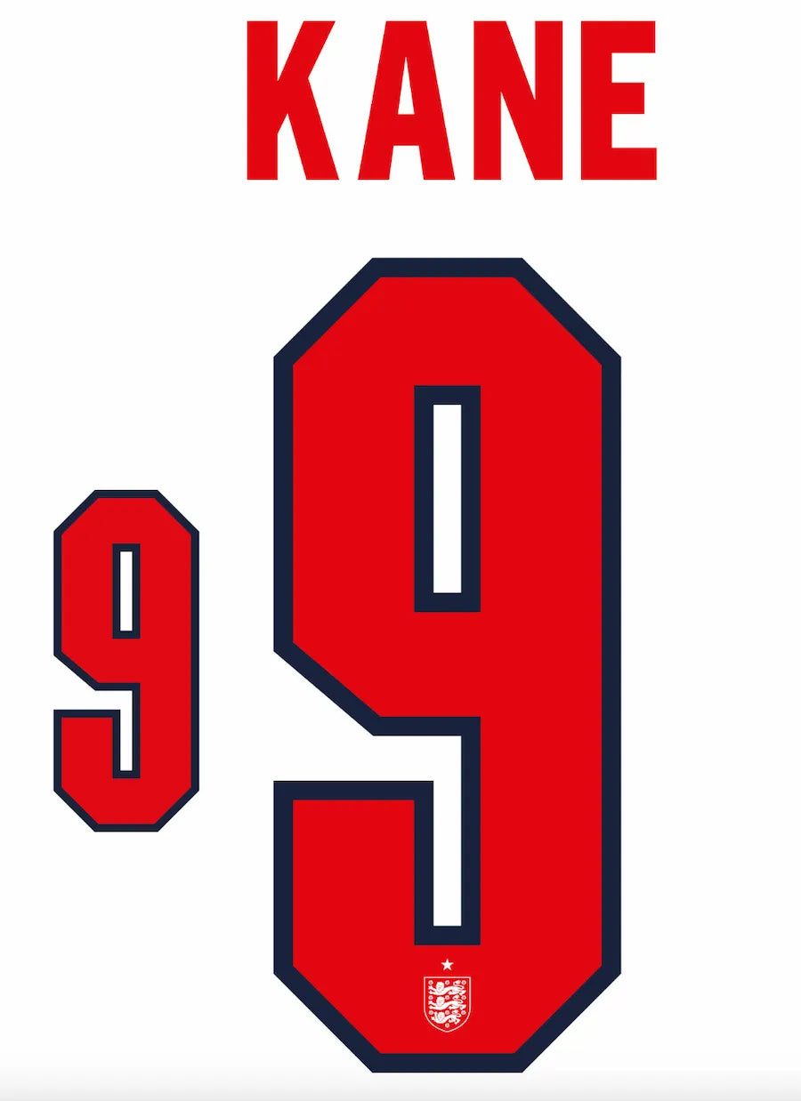 England 2026- Home KANE #9 Official Name Set