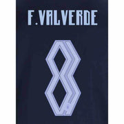 Uruguay 2026- Away F.VALVERDE #8 Jersey Name Set (Back)