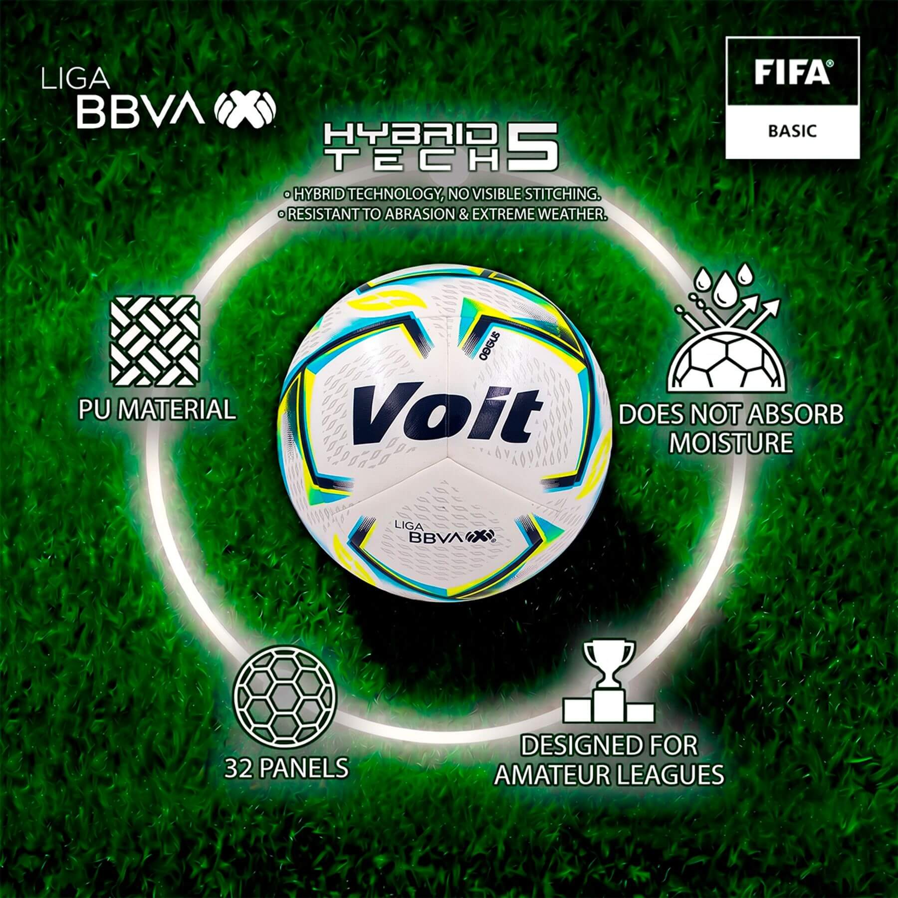 Voit 2026 Apertura FIFA Basic Hybrid Soccer Ball (Features)