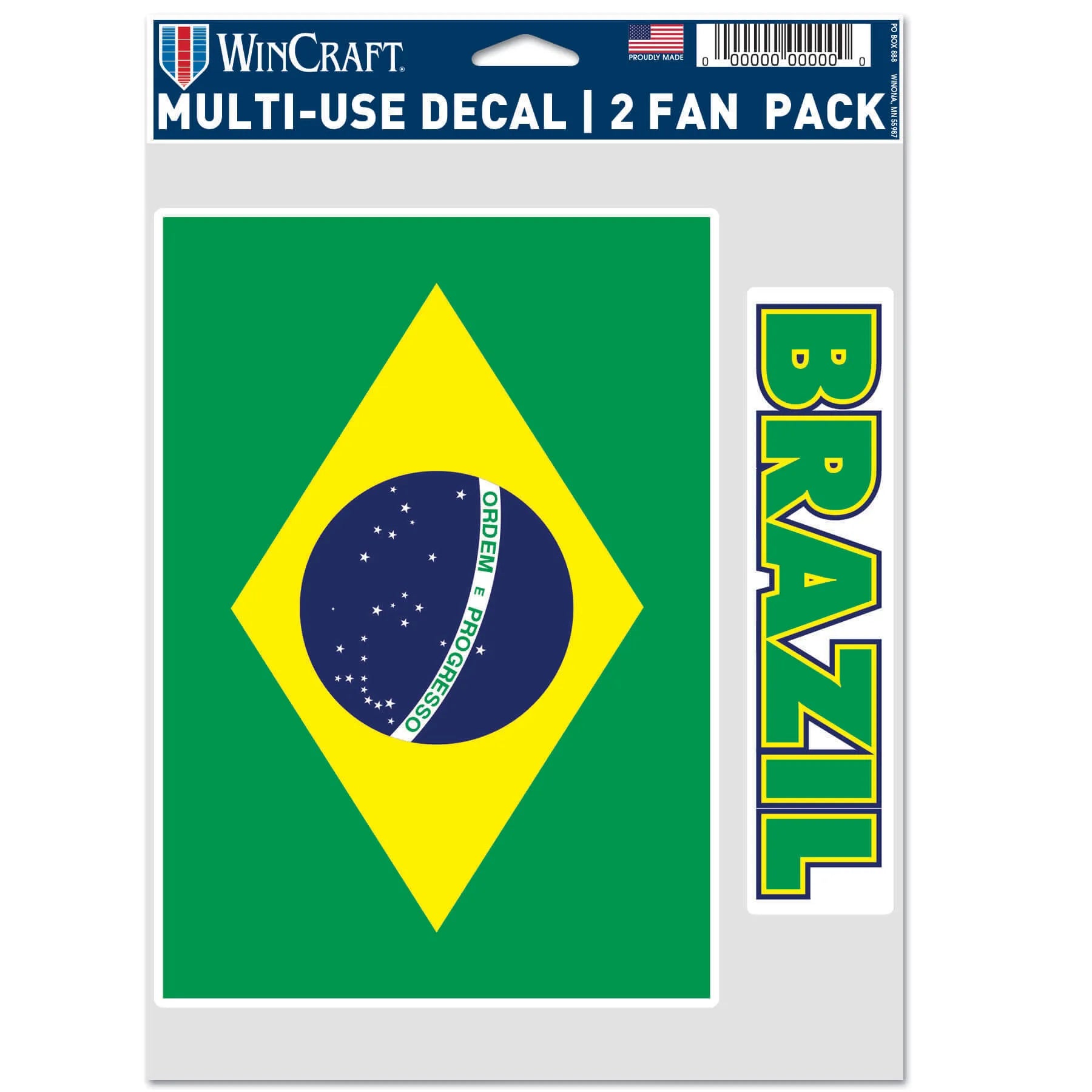 Wincraft Brazil Flag Multi-Use Decal (5.5"x7.75") (Front)