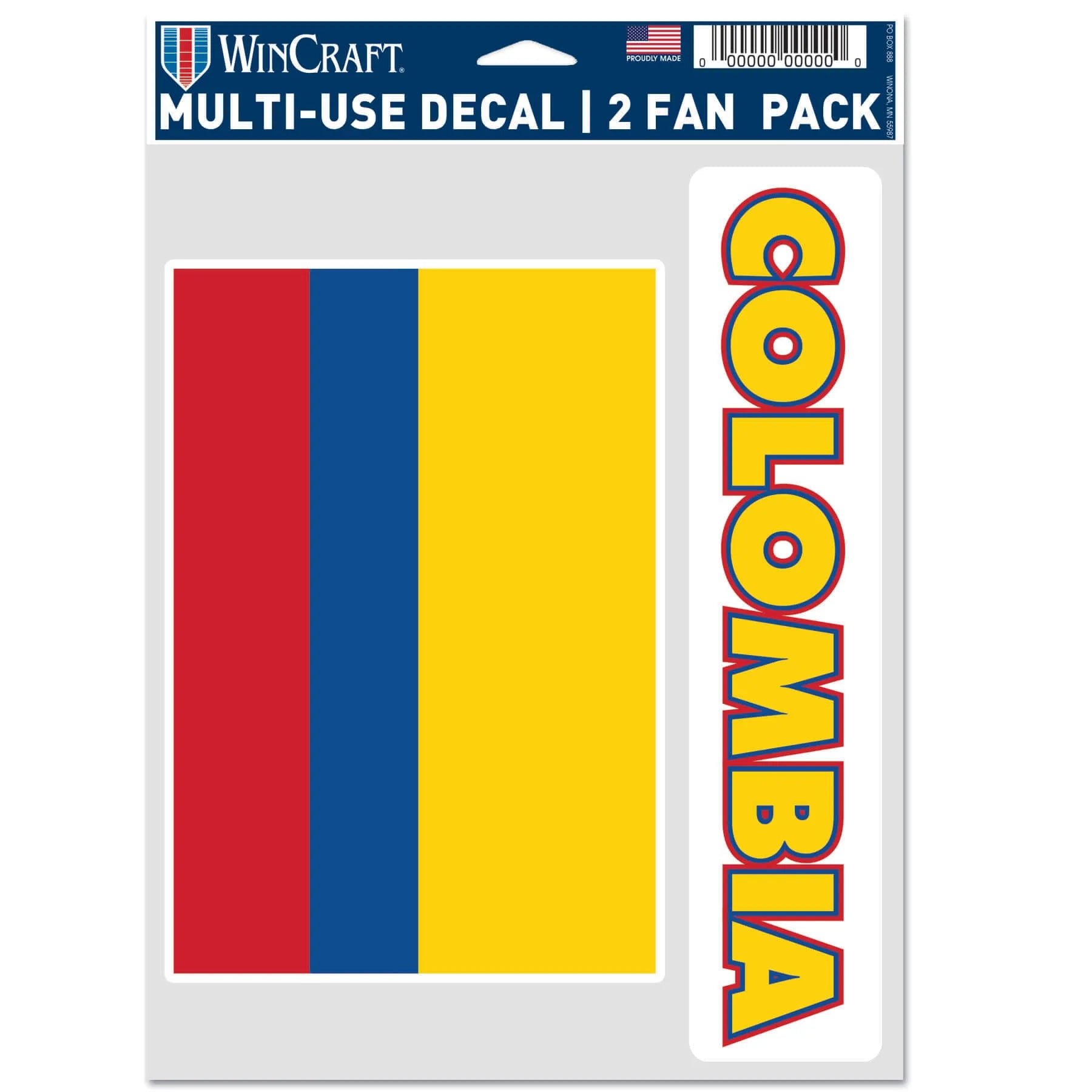 Wincraft Colombia Flag Multi-Use Decal (5.5"x7.75") (Front)