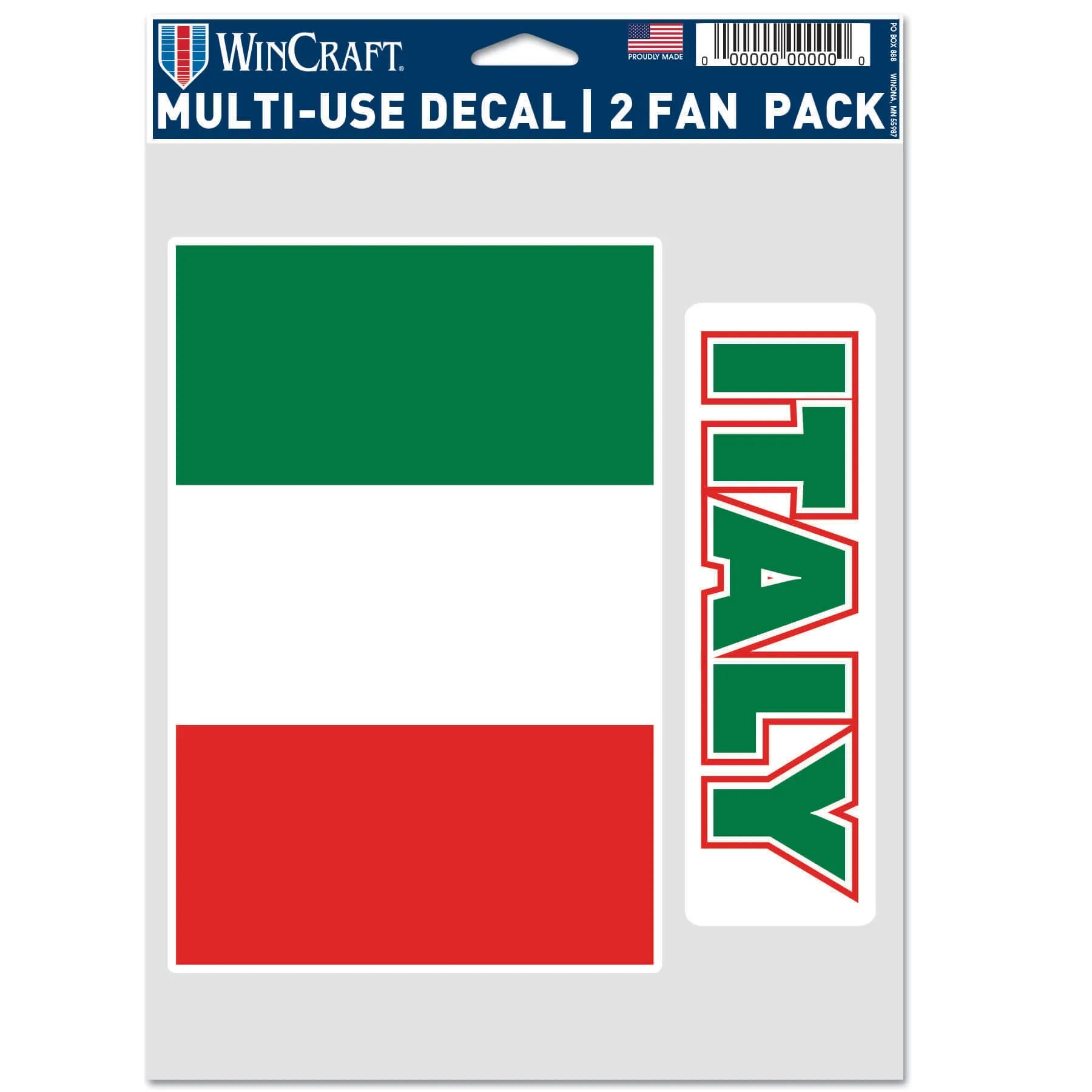 Wincraft Italy Flag Multi-Use Decal (5.5"x7.75") (Front)