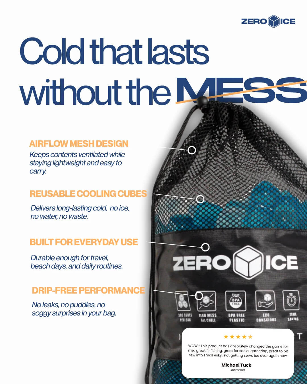 Zero Ice Reusable Cubes (Features 2)
