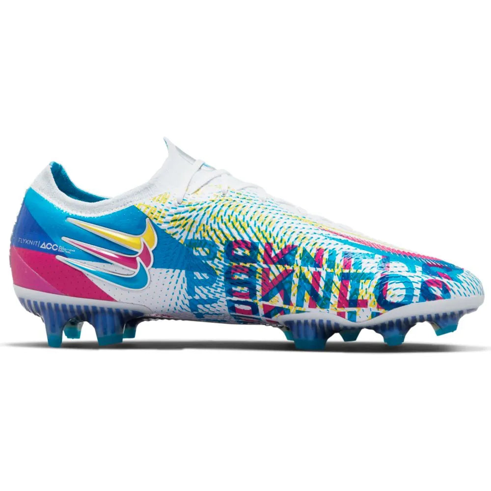 Nike Phantom GT Elite 3D FG - White-Blue-Pink-Yellow (Side 2)