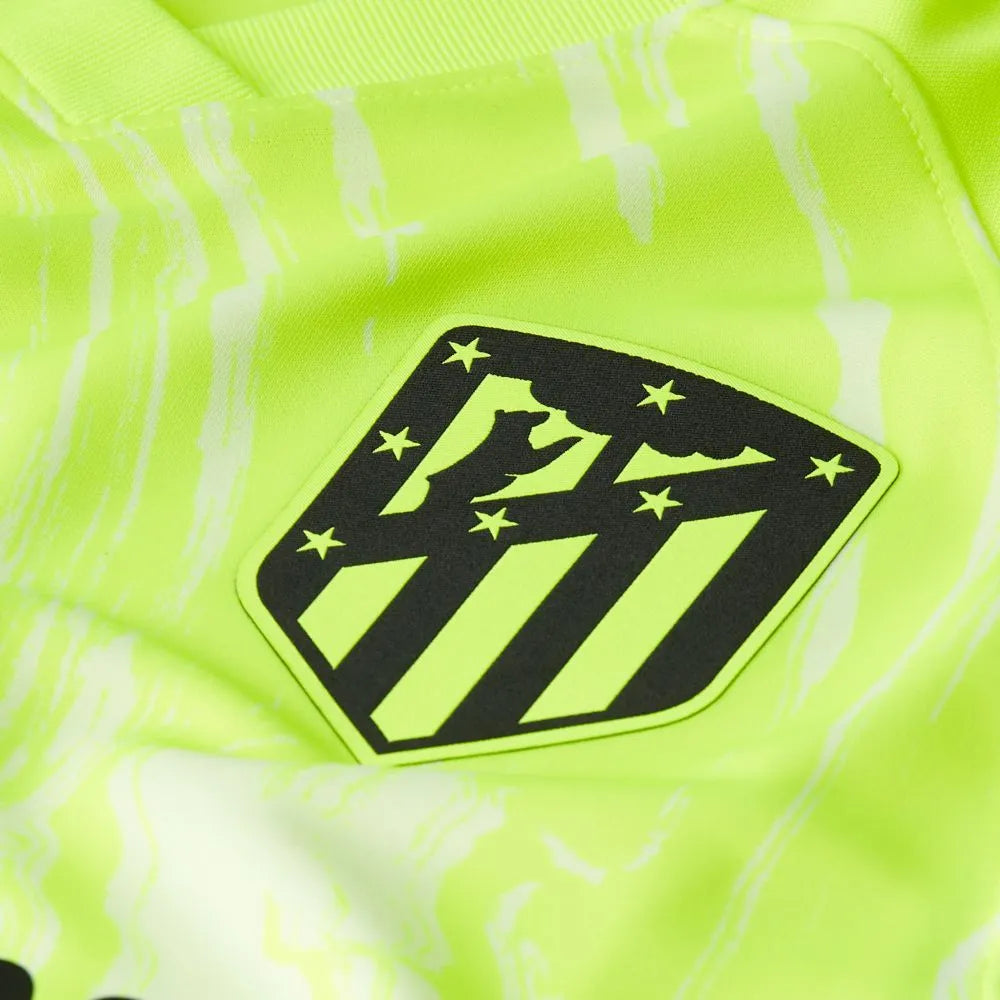 Nike 2020-21 Atletico Madrid Third Jersey - Volt-Black (Detail 3)