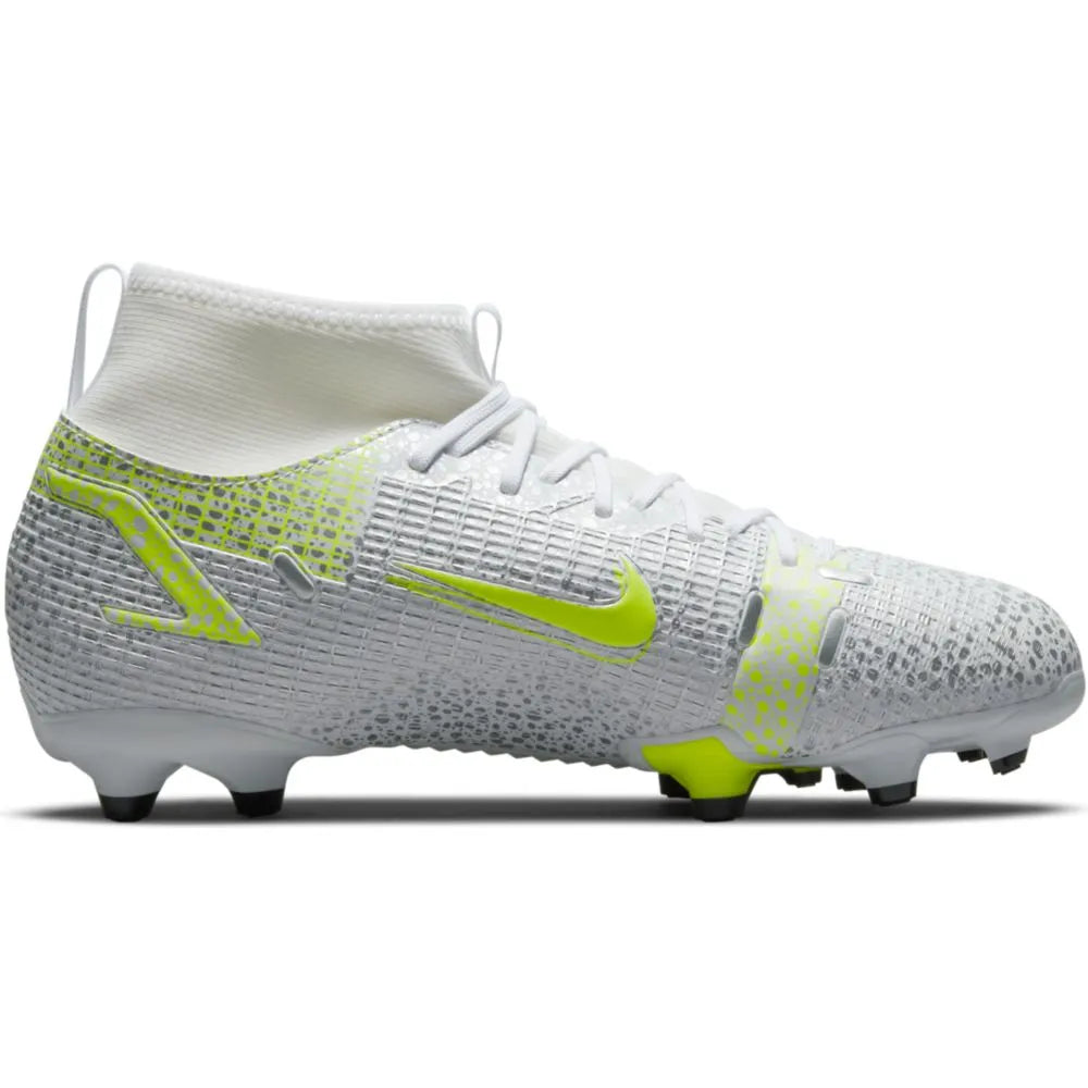 Nike JR Superfly 8 Academy FG-MG - White-Grey-Volt (Side 2)