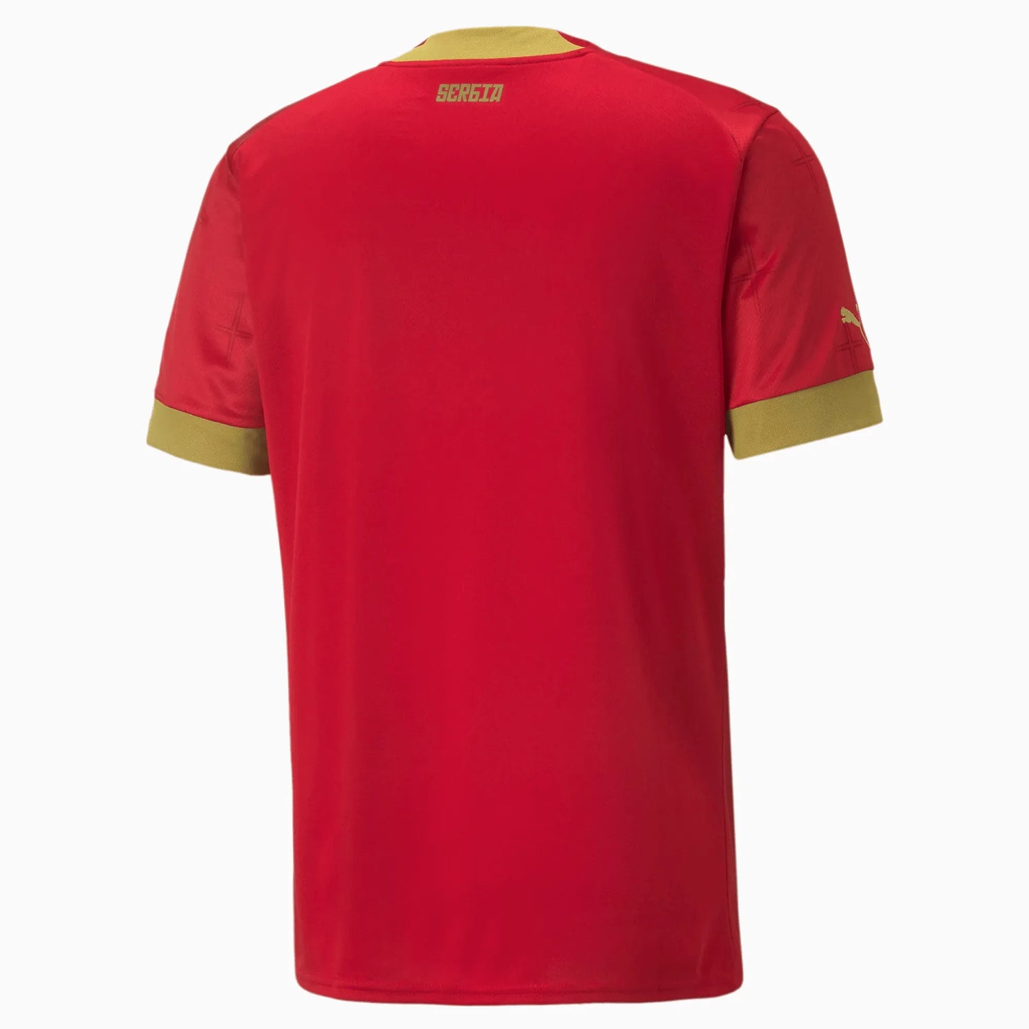 Puma 2022-23 Serbia Home Jersey - Red-Gold (Back)