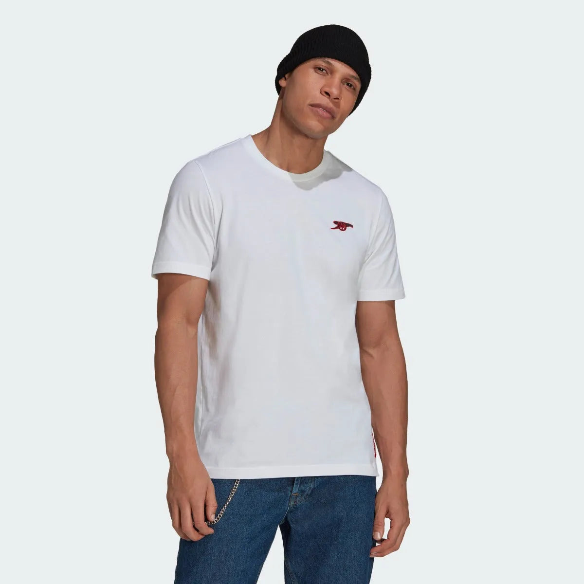Adidas 2021-22 Arsenal Street Graphic Tee - White (Model - Front)
