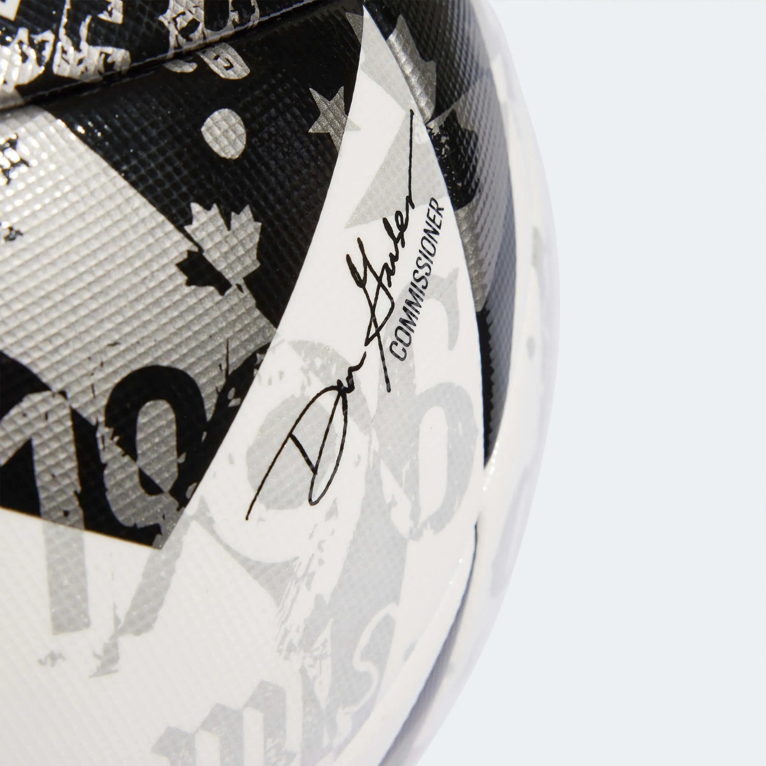 adidas 2023 MLS Competition NFHS Ball - White-Black-Iron Metallic (Detail 2)