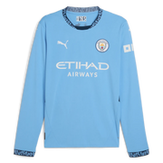 Puma 2024-25 Manchester City Men's Stadium Home Long-Sleeve Jersey (Front)