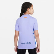 Nike 2021-22 Barcelona Youth Away Jersey - Purple Pulse (Model - Back)
