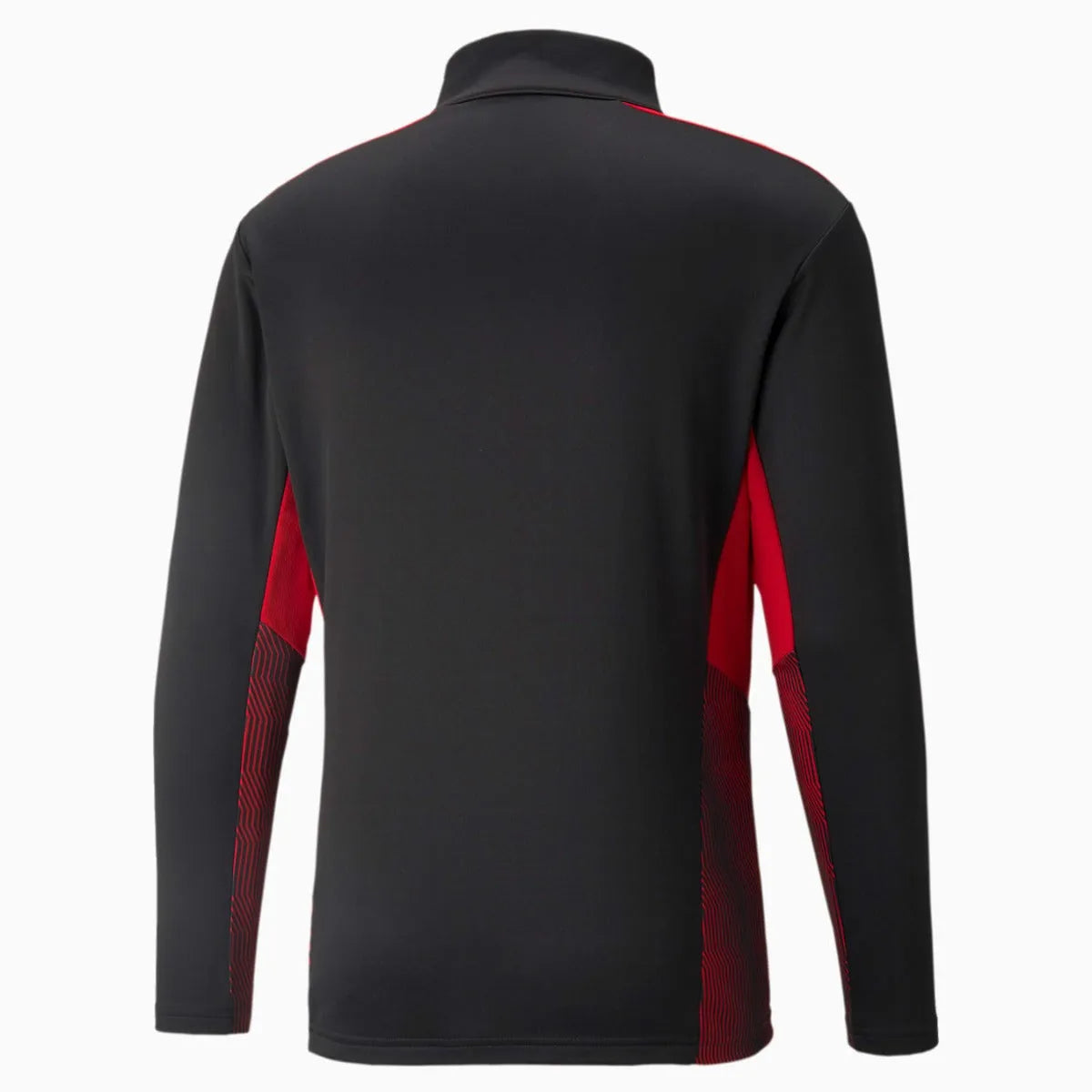 Puma 2021-22 AC Milan Quarter-Zip Top - Black-Red (Back)