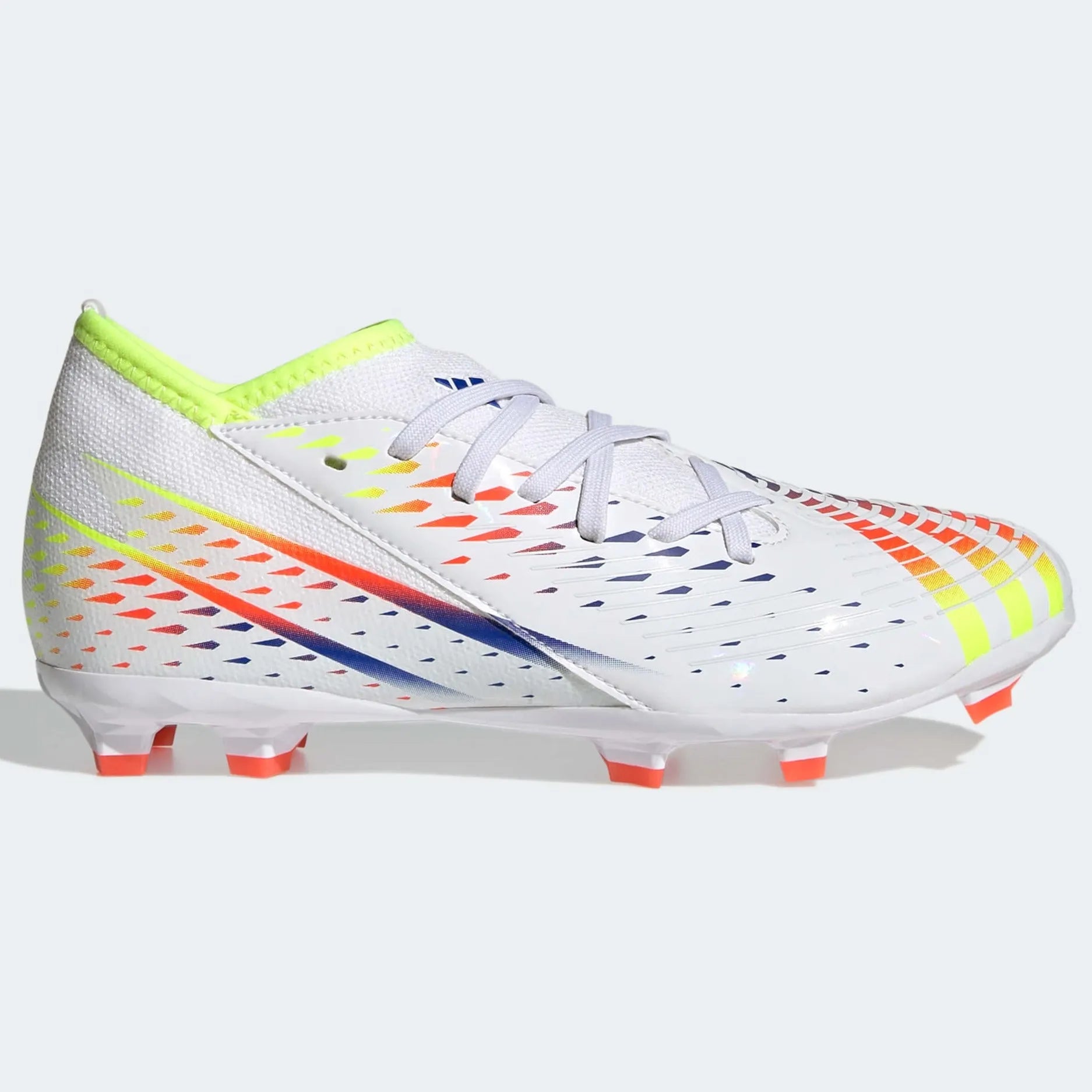 adidas Jr Predator Edge.3 FG J - White-Yellow-Blue (Side 1)