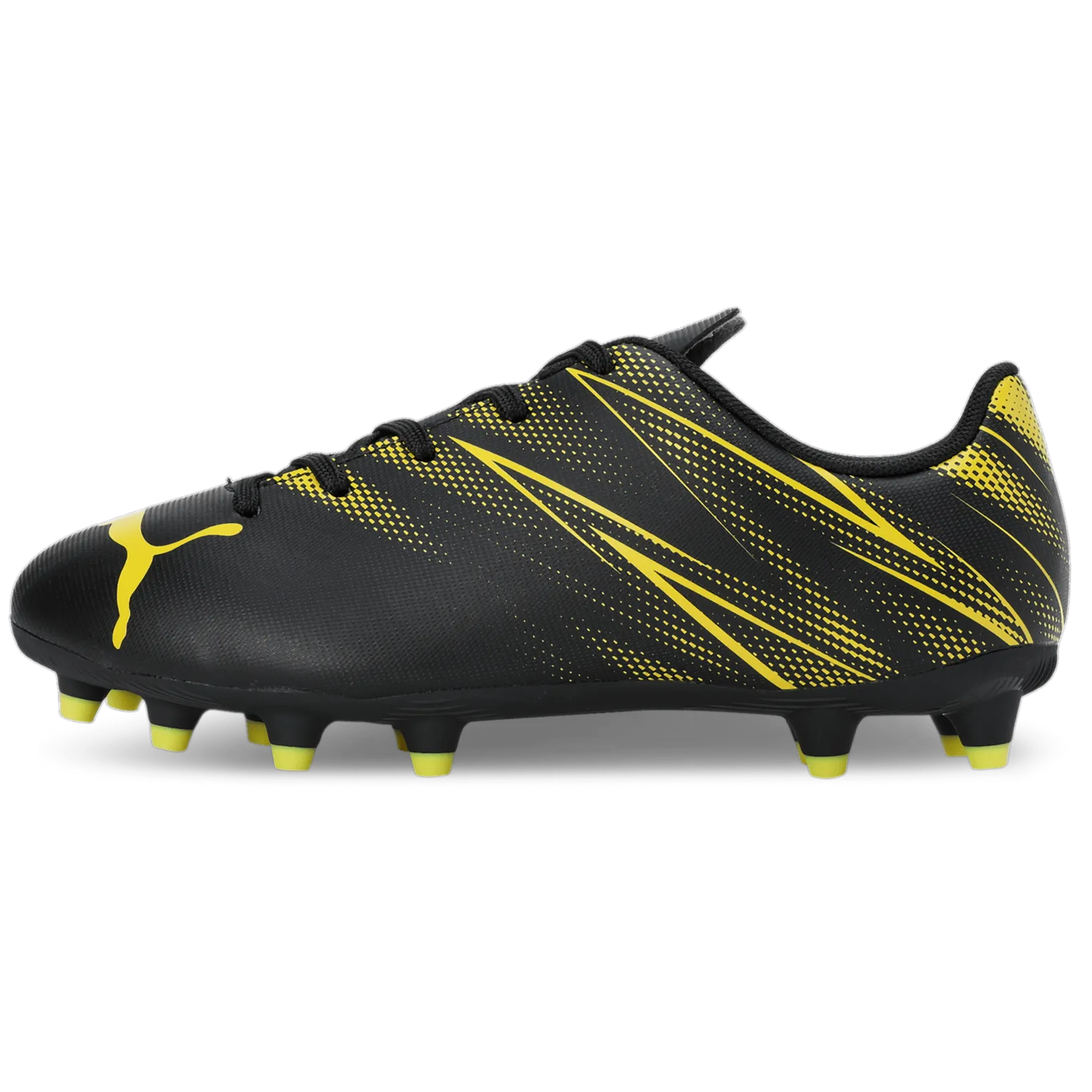 Puma Kids Attacanto FG_AG Puma Black-Yellow Blaze (Side 1)