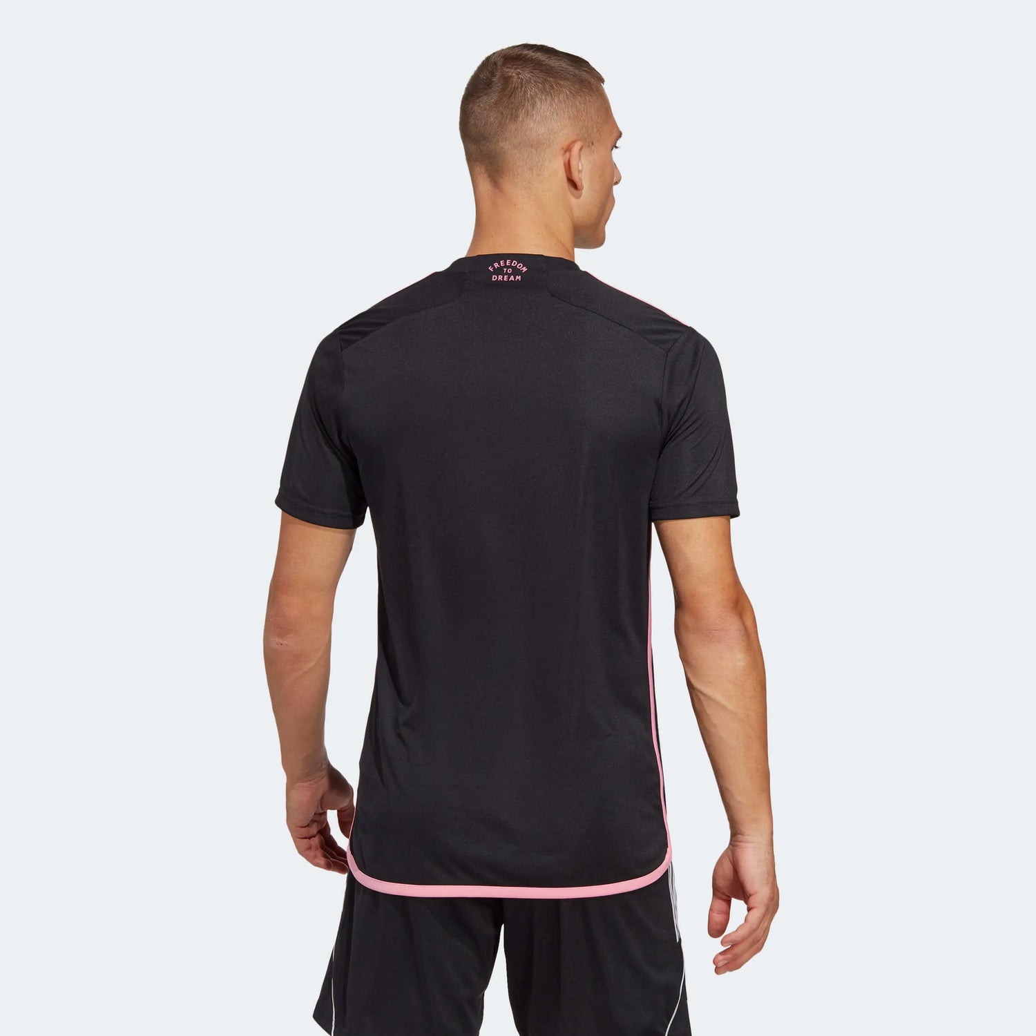 adidas 2023-24 Inter Miami CF Away Jersey - Black-Pink (Model - Back)