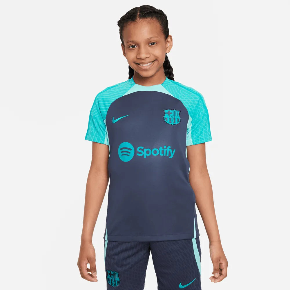 Nike 2023-24 Barcelona Youth Strike Training Jersey (Model - Front)