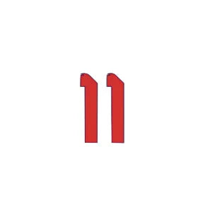 England 2020/22 Home Rashford #11 Jersey Name Set (Front Number)