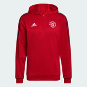 adidas 21-22 Manchester United Track Hoodie - Red (Hoodie)
