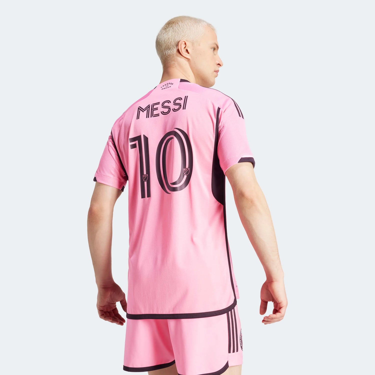 adidas 2024-25 Inter Miami Men's Messi #10 Authentic Home Jersey (Model - Back)