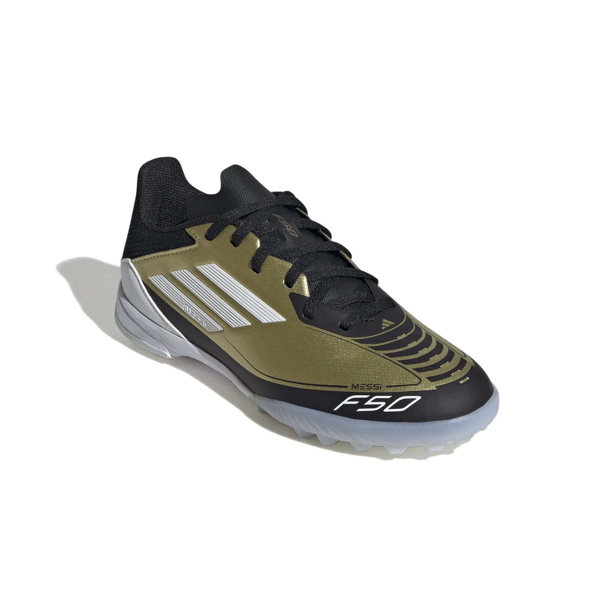 adidas JR Messi F50 League Turf - Triunfo Dorado (FA24) (Lateral - Front)