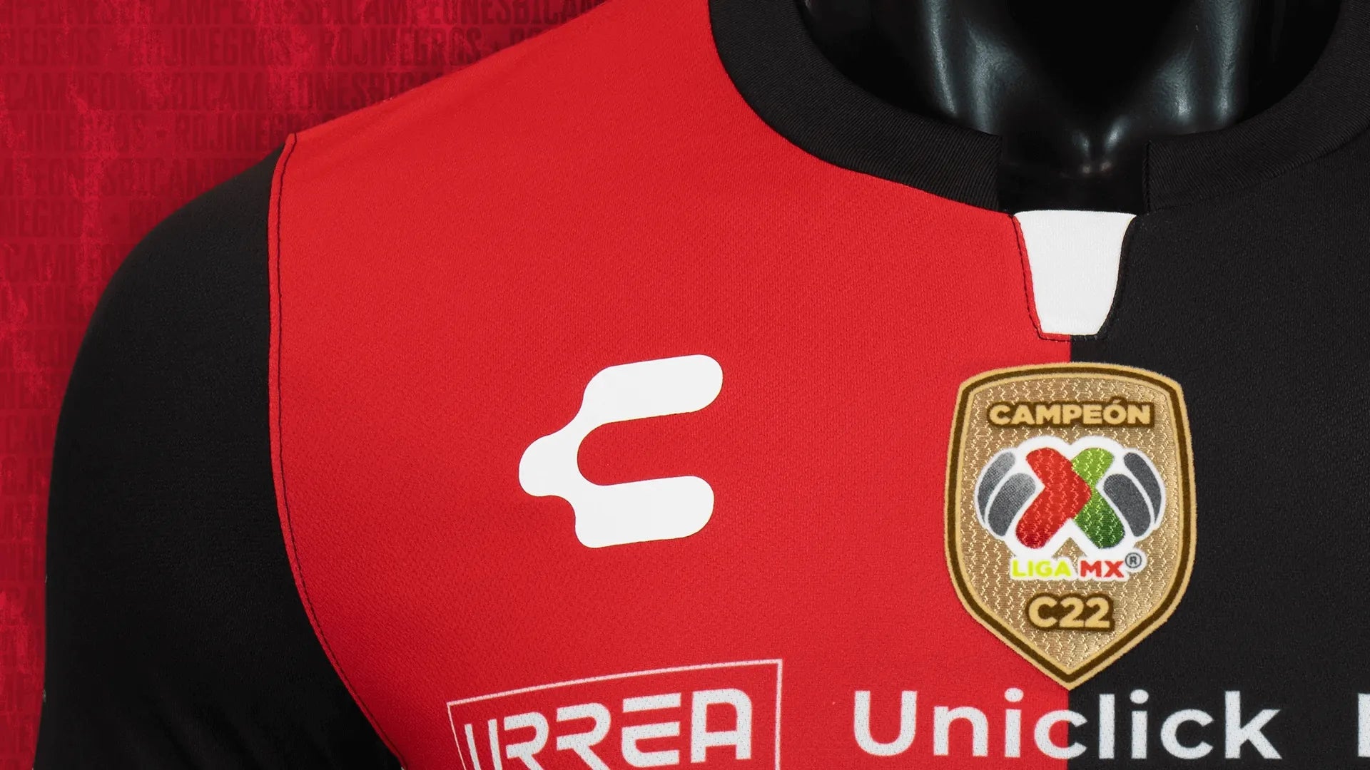 Charly 2022-23 Atlas Home Long-Sleeve Jersey - Red-Black (Detail 2)