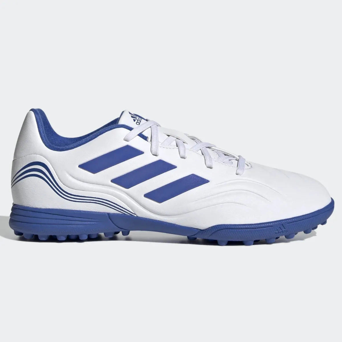 adidas JR Copa Sense .3 Turf - White-Blue (Side 1)