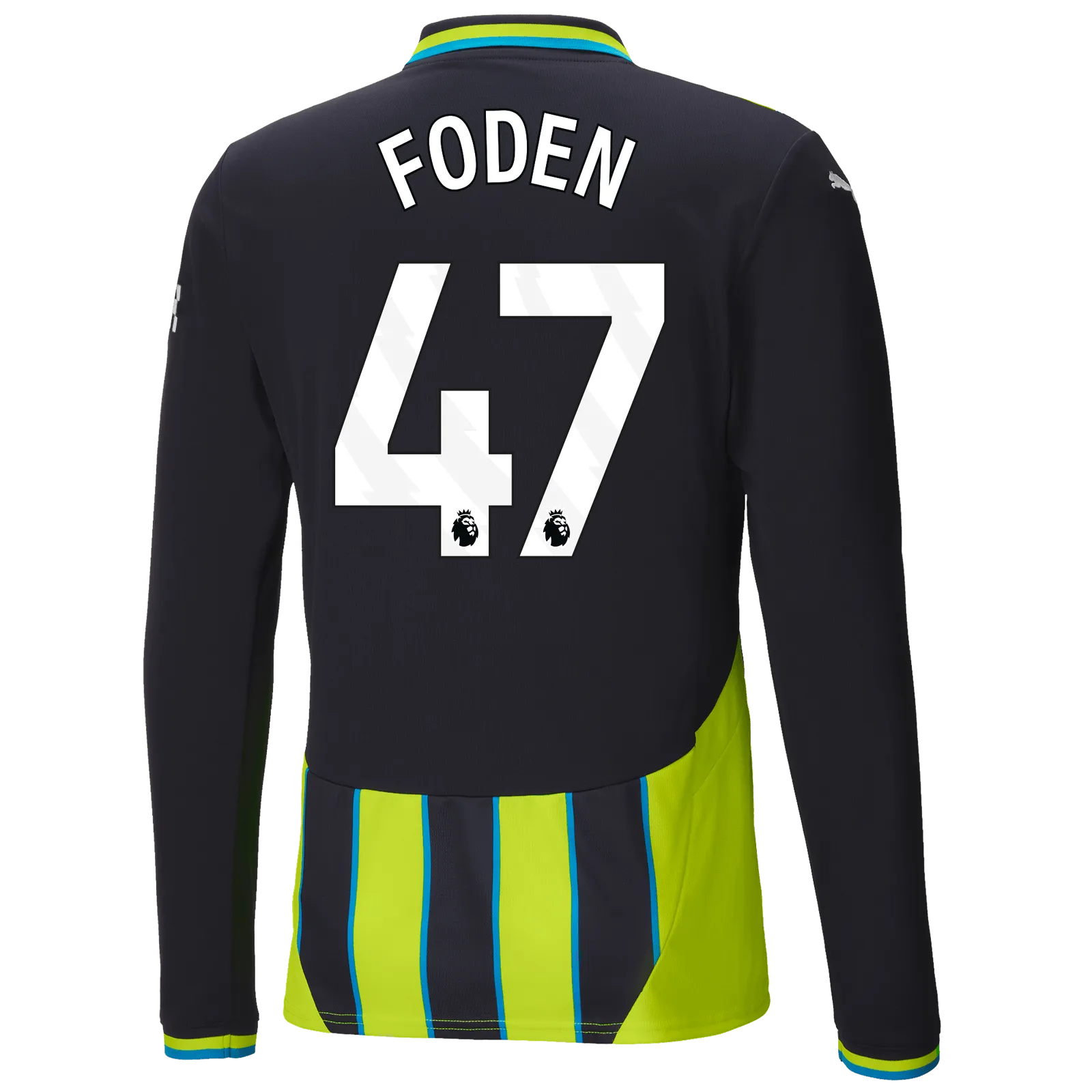 Puma 2024-25 Manchester City Men's Long-Sleeve Stadium Away Jersey