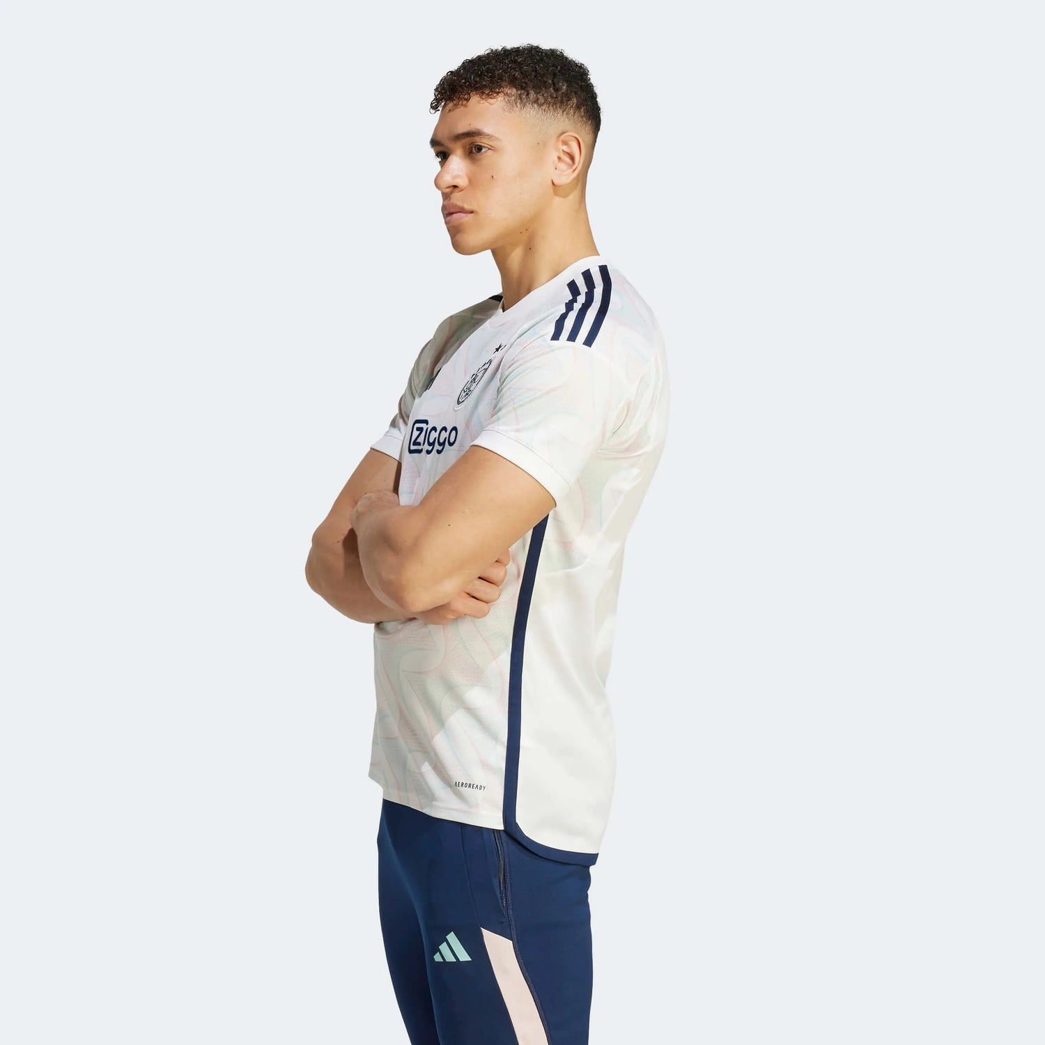 adidas 2023-24 Ajax Men's Stadium Away Jersey (Model - Side)